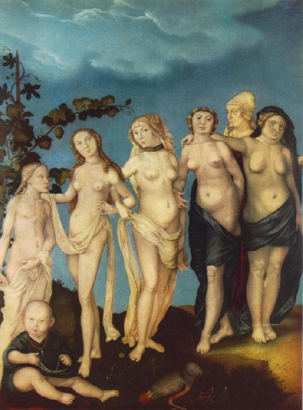 BALDUNG GRIEN, Hans The Seven Ages of Woman ww oil painting picture